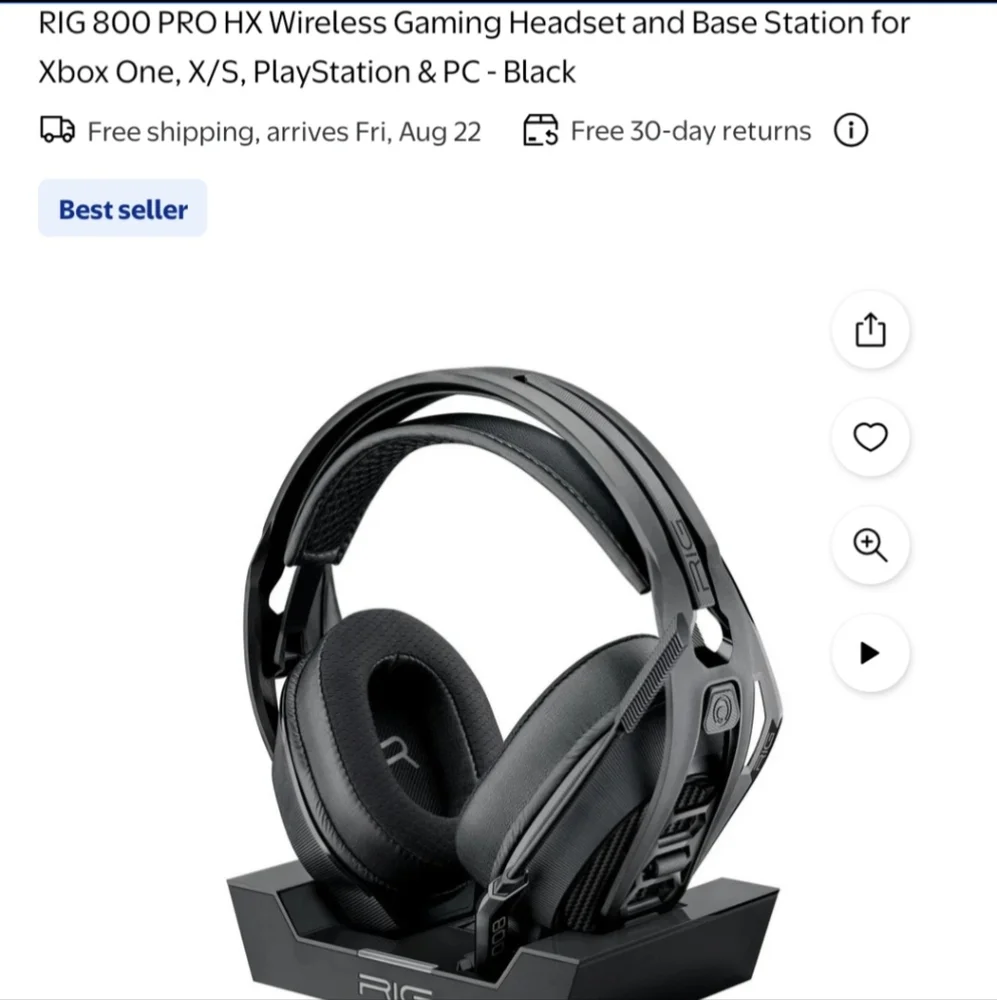 Like New - Black Gaming Headset/headphones for Xbox One, X/S, PlayStation & PC